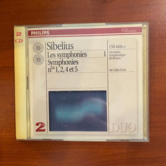 Sibelius / Boston Symphony Orchestra, Sir Colin Davis / The Complete Symphonies 1 (Nos. 1, 2, 4, 5), 2 CD