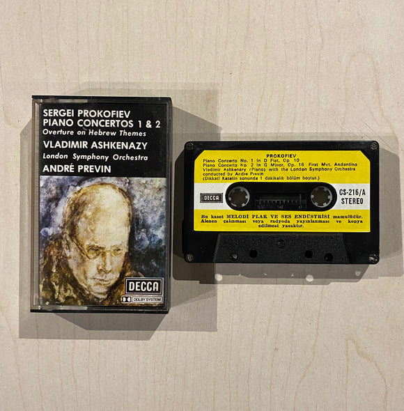 Sergei Prokofiev - Vladimir Ashkenazy, André Previn / Piano Concertos 1 & 2 · Overture On Hebrew Themes, Kaset