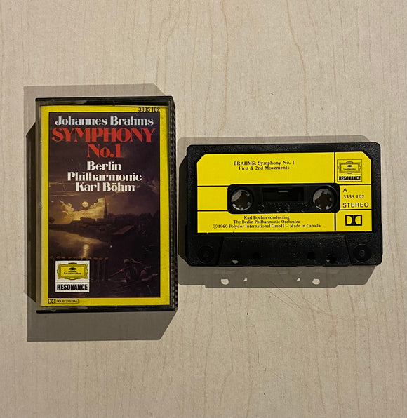 Brahms, Berlin Philharmonic Orchestra, Karl Böhm / Symphony No. 1, Kaset