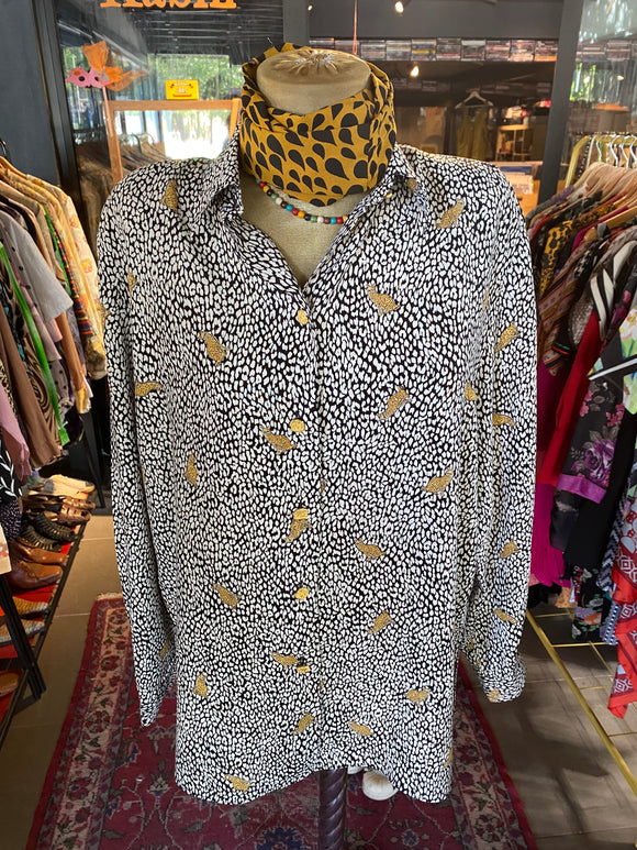 Leopar Detaylı Gömlek