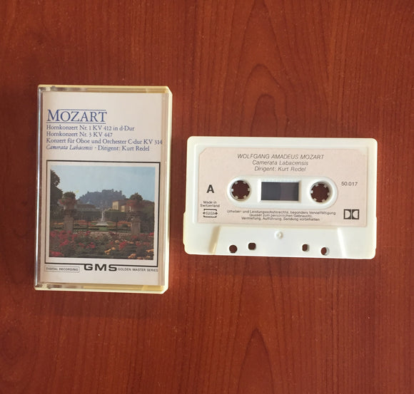 Mozart / Hornkonzert Nr. 1 KV 412 In D-Dur - Hornkonzert Nr. 3 KV 447 - Konzert Für Oboe Und Orchester C-Dur KV 314, Kaset