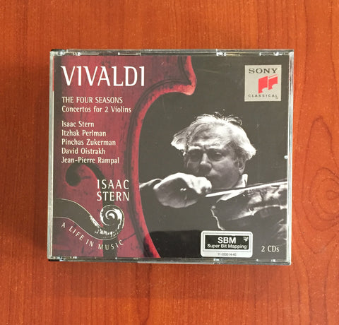 Vivaldi, Isaac Stern, Itzhak Perlman, Pinchas Zukerman, David Oistrakh, Jean-Pierre Rampal  / The Four Seasons • Concertos For 2 Violins, 2 x CD Set.