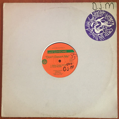 Lentil Lovecake / Don't Desert Me, 33 rpm 12" Single