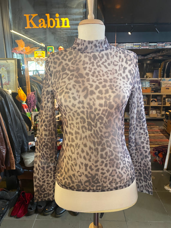 Transparan Leopar Üst