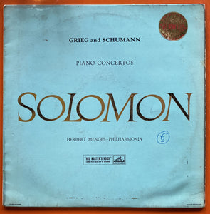 Grieg And Schumann - Solomon - Herbert Menges, Philharmonia / Piano Concertos, LP