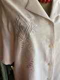 İşlemeli Beyaz Gömlek