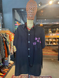 Pembe Çiçekli Oversize Gömlek