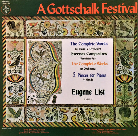 Louis Moreau Gottschalk / A Gottschalk Festival, 3 LP Box