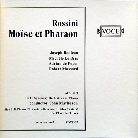 Rossini / Moise et Pharaon, 3 LP Box