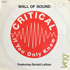 Wall Of Sound featuring Gerald Lethan / Critical (If You Only Knew), 12" Single